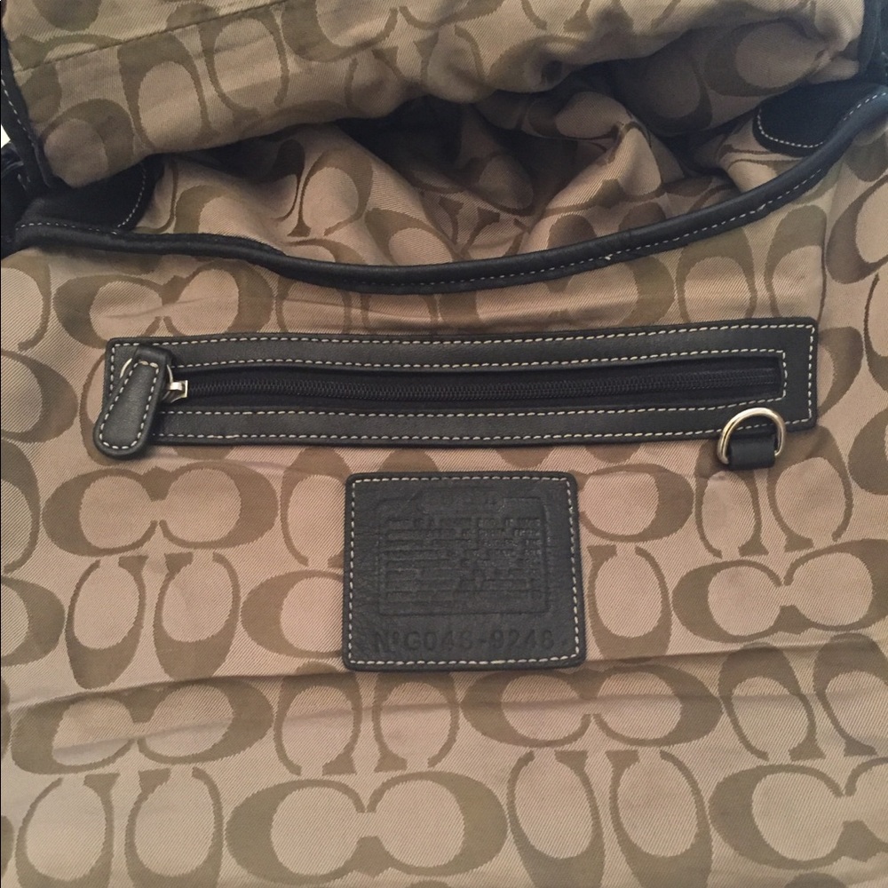 Coach Black Leather Hobo - Picture 4 of 8